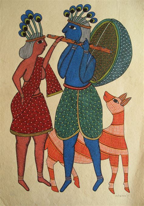 Indigo Arts Gallery | Art from Asia | Gond Indian Folk Painting