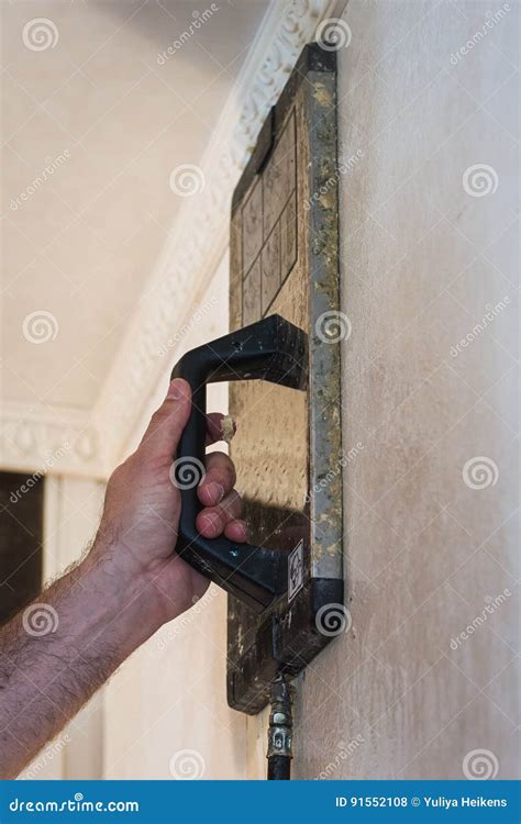 Removing the Old Wallpaper of the Wall by Using a Steam Device Stock Photo - Image of design ...