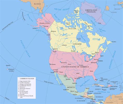 North America Map Capitals