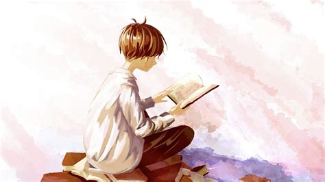 Anime Boy Holding Book - vrogue.co