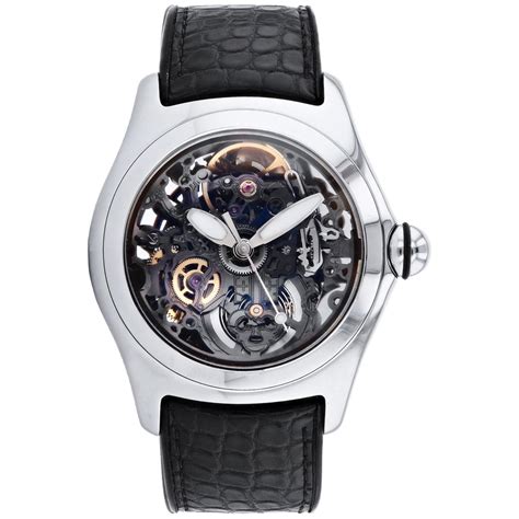 Corum stainless steel Bubble Skeleton automatic Wristwatch at 1stDibs ...