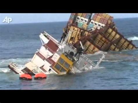 Wrecked Cargo Ship Sinking in New Zealand - YouTube