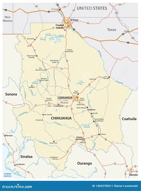 Chihuahua State Map