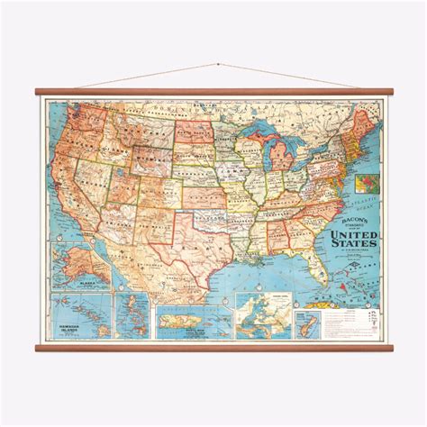 Map of the United States Art Print | United states map, State art ...