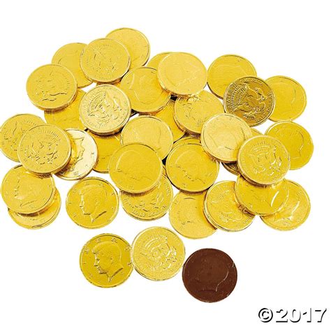 Resembling real American coins, these delicious Chocolate Gold Coins come in gold foil wrappers ...