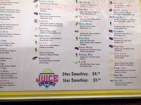 Online Menu of Juice Stop Restaurant, Omaha, Nebraska, 68164 - Zmenu