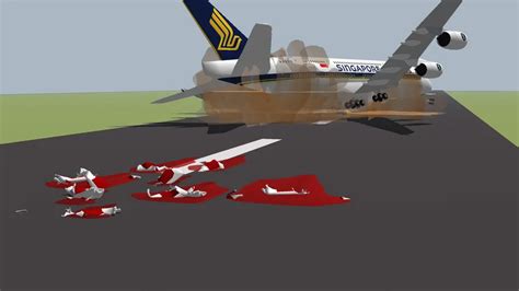 A380 Crashes after hitting Cows on Runway | 3D Warehouse