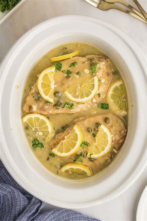 Slow Cooker Chicken Piccata - The Magical Slow Cooker