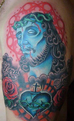 my tattoo art: Zombie Jesuses tattoo-two sides of a coin