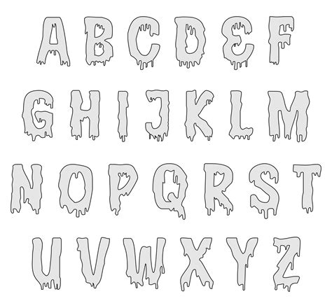 Halloween Letter Stencils | Letter stencils, Halloween stencils, Letter stencils to print