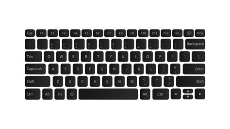 diseño de teclado negro. la distribución de los botones del teclado. ilustración vectorial ...