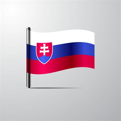 Slovakia waving Shiny Flag design vector 14365036 Vector Art at Vecteezy