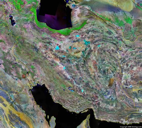 Iran Map and Satellite Image