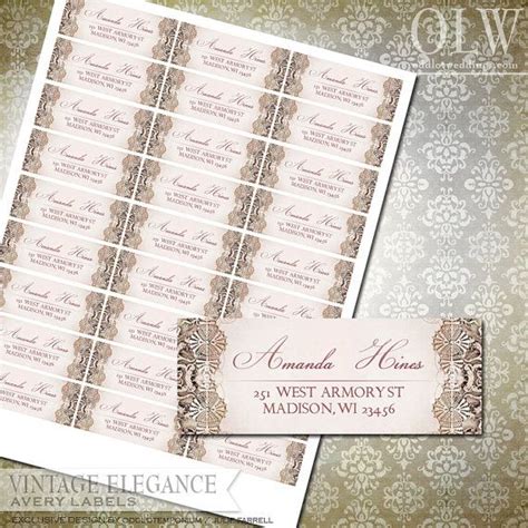 Vintage Victorian Address Labels DIY Avery Labels for printing yourself ...