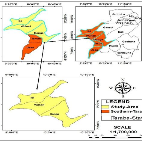 Map of the study area Source: Department of Geography, Taraba State... | Download Scientific Diagram