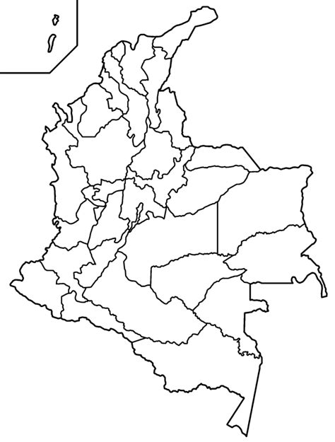 Mapa Político de Colombia Completo Gratis