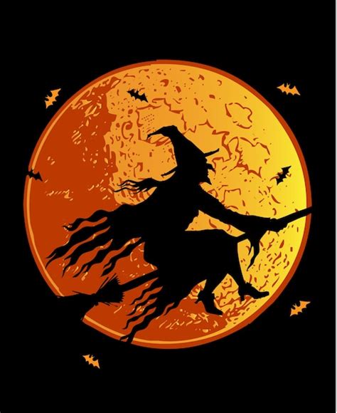 Silhouette witch vector | Premium Vector