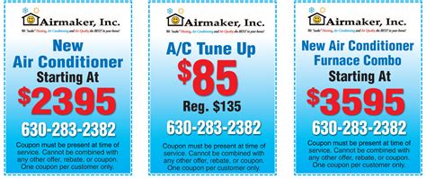 Coupons | Airmaker, Inc. Heating & Air