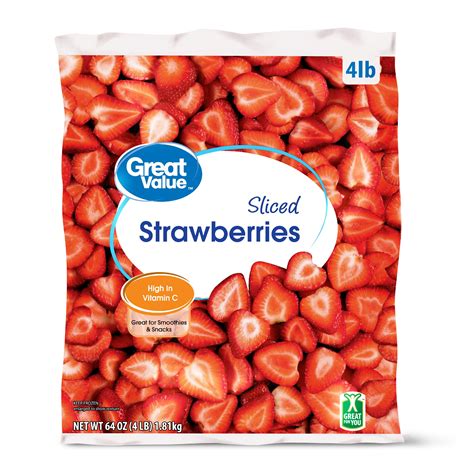 Great Value Frozen Sliced Strawberries, 64 oz - Walmart.com