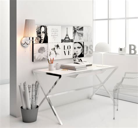 All-White Modern And Minimalist Home Office