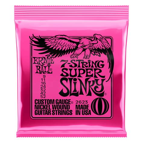 Set 7 Cuerdas para Guitarra Eléctrica Super Slinky 0.9 - 52 2623 Ernie Ball | Andes Musica