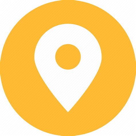 Address, circle, location, map, marker, yellow icon - Download on Iconfinder