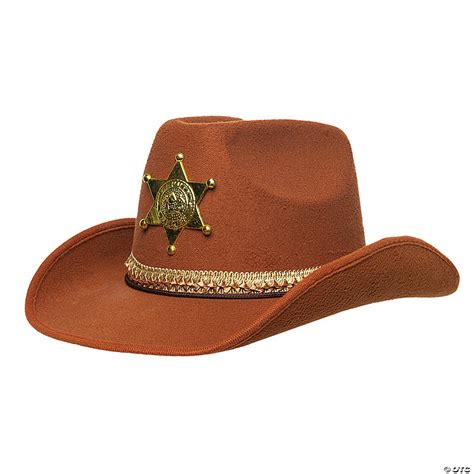 Adults Brown Cowboy Sheriff Hat