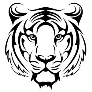 Buy Tiger Face Silhouette Vector Eps Png files