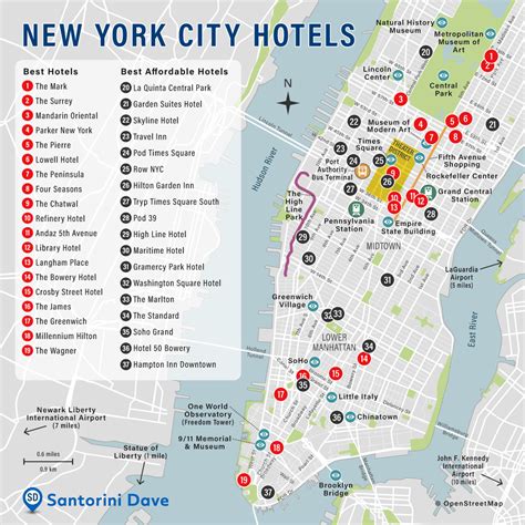 NEW YORK HOTEL MAP - Best Areas, Neighborhoods, & Places to Stay in NYC