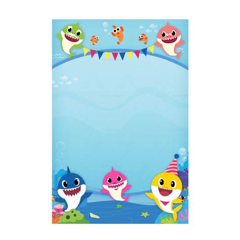 [5+] Baby Shark Invitation Free & Low-Cost Birthday Templates