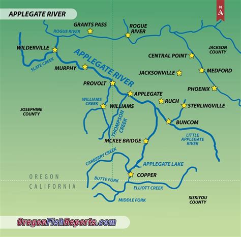 Applegate River - Fish Reports & Map