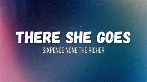 Sixpence None The Richer - There She Goes | Instrumental w/ lyrics - YouTube