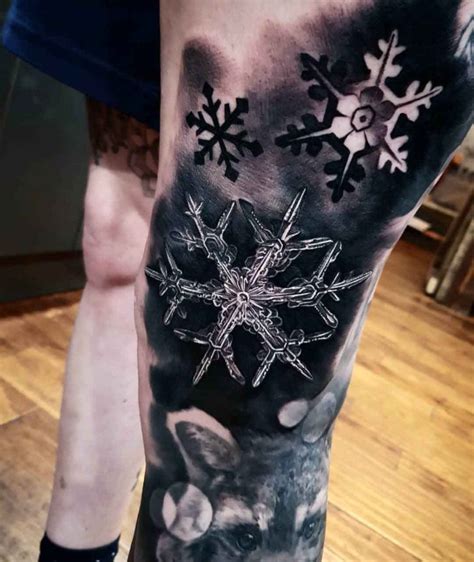 Leg Snowflake Tattoo | Best Tattoo Ideas Gallery