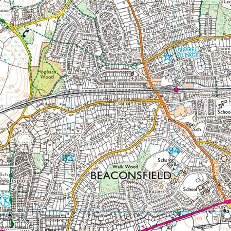 OS Map of Chiltern Hills East | Explorer 172 Map | Ordnance Survey Shop