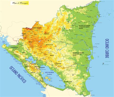 Mapa De Nicaragua Map