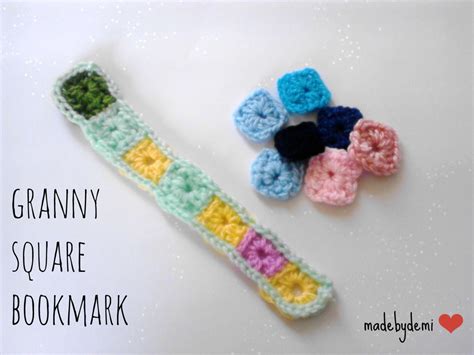 Granny Square Bookmark | Granny square, Granny square crochet, How to make bookmarks