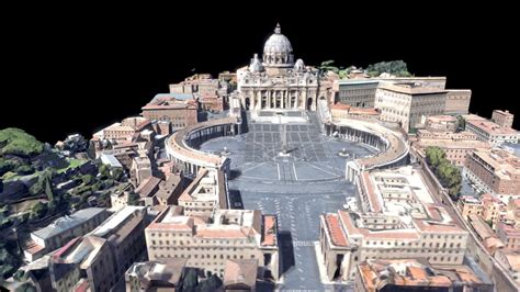 Vatican and St. Peter Basilica - Download Free 3D model by Ignazio ...