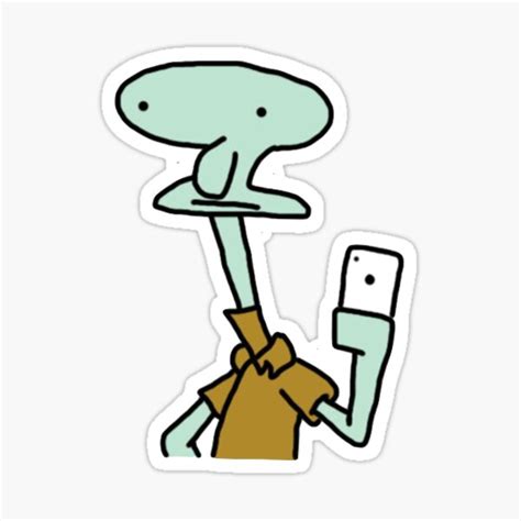 "poorly drawn squidward" Sticker for Sale by getjiggywitit | Redbubble