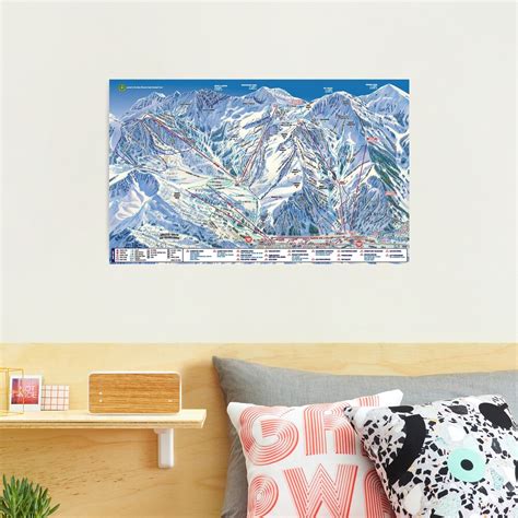 "Alta Ski Resort Trail Map Utah Mountain" Photographic Print by ...