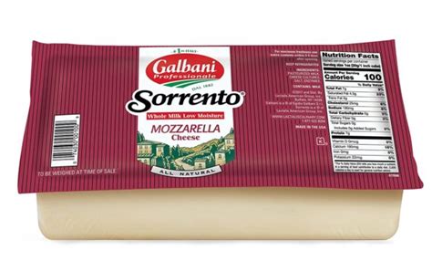 Mozzarella, Whole Milk, "Sorrento" - Cerenzia Foods