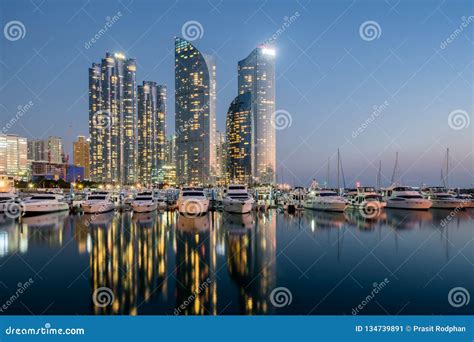 Busan City Skyline View at Haeundae District, Gwangalli Beach with ...