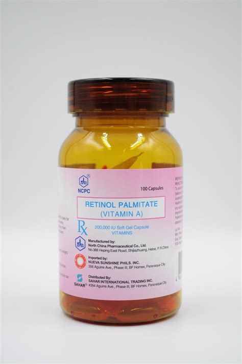 RETINOL PALMITATE (Vitamin A) 200,000 IU| Sahar Pharma