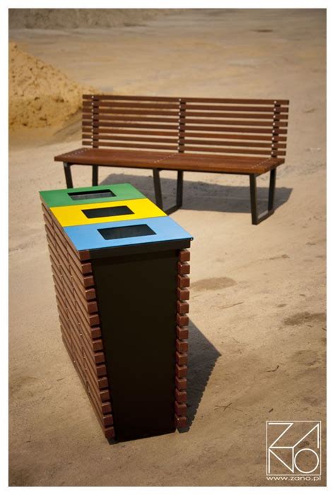 Eco- friendly recycling bins. Designed for recycling various materials ...