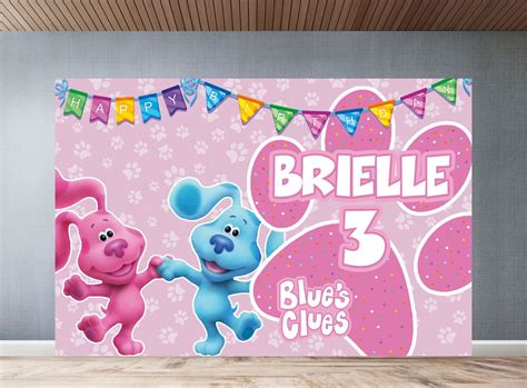 Blue's Clues Magenta Birthday Backdropblue's Clues - Etsy