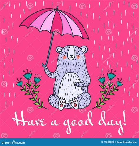 Have a Good Day Greeting Card Stock Illustration - Illustration of ...