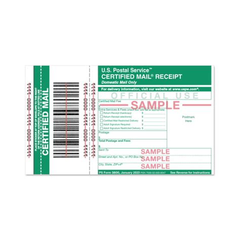 Certified Mail® Receipt Forms | USPS.com