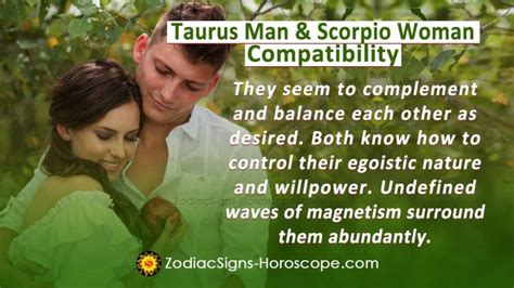 Taurus Man and Scorpio Woman Compatibility in Love, and Intimacy - ZodiacSigns-Horoscope.com