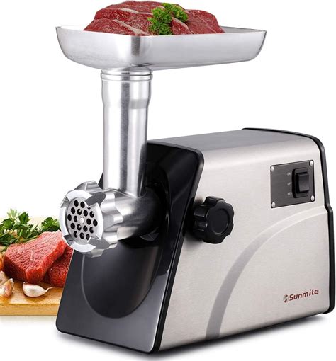 Sunmile Electric Meat Grinder and Sausage Maker - Stainless Steel Meat Mincer Grinder - Max 1HP ...