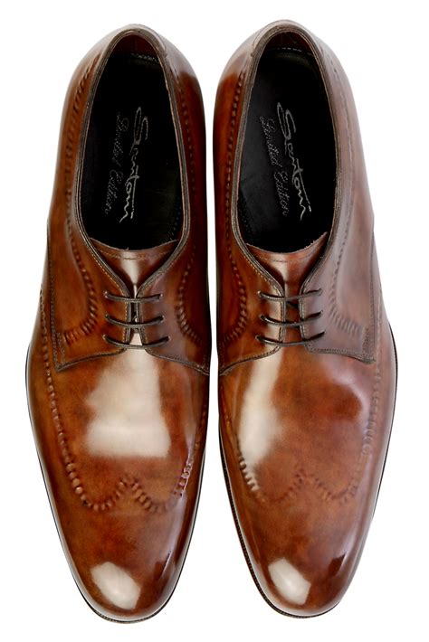 Santoni: "Limited Edition" loafer made from soft calf naturally tanned and leather sole. Comfort ...
