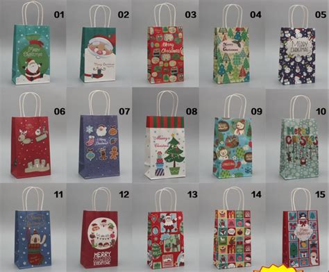 wholesale Merry Christmas paper bags Christmas paper gift bag Xmas pouch gift decoration Gift ...